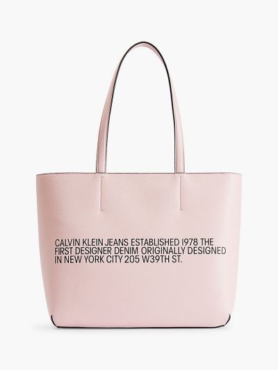 Calvin Klein Táskák & Kiegészítők HU466863 | Calvin Klein Bőr Női Tote Táska Rózsaszín